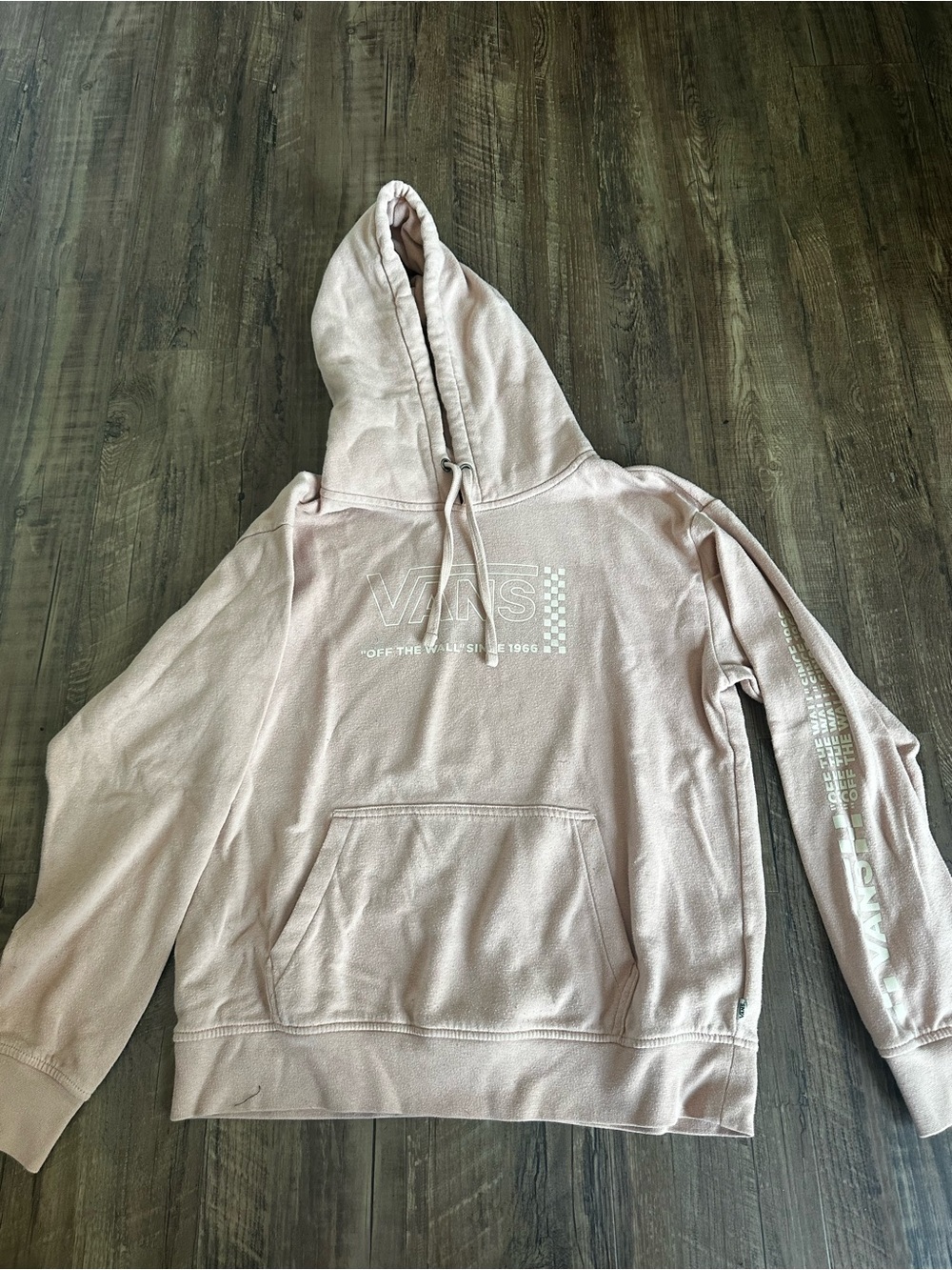 Vans Pink Washed Hoodie with Logo